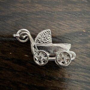 Vintage Sterling Silver Baby Carriage Charm